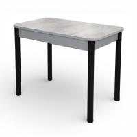 Стол Беседа НЕРАСКЛ 980*580 Пластик (Метрополитан) B1, Опоры черные+ЛДСП Металлик
