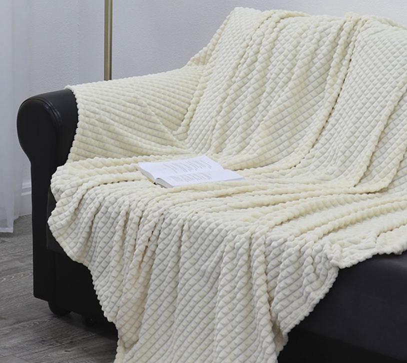 Плед Absolute  фланель жаккард кубики Евро 14702