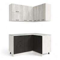 Кухня УГЛОВАЯ  Бари  Сосна лофт/Асфальт светлый/Асфальт темный(Столеш. Этория)