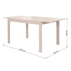 Стол TVE-6745BBH, beech wood, Milky White Beech