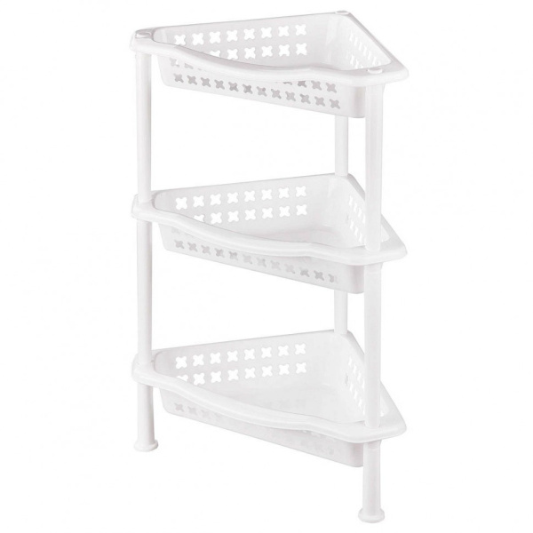 Этажерка 3-х секцион. угловая (белый) 
