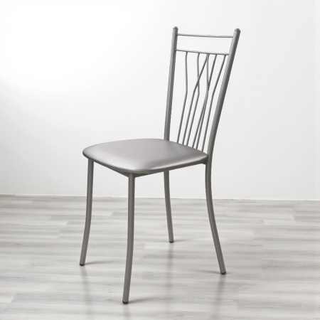 Стул ОНЕГА Лайт, металлик, винил №23 серебро