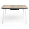Стол Корсика,1200(+400)*800, бабочка,металл белый, пластик Биск.сосна, B1