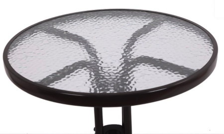 Стол LRRT-007 Круглый, металл/стекло