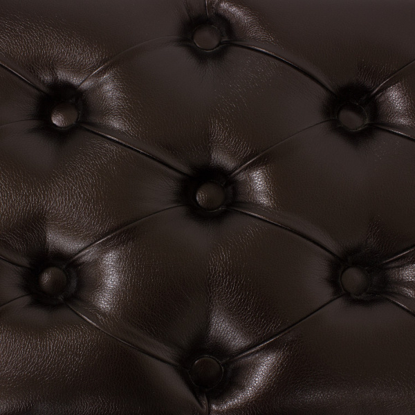 Банкетка Leset Патриция, орех (к/з орегон перламутр 120/Коричневый, каретная стяжка)