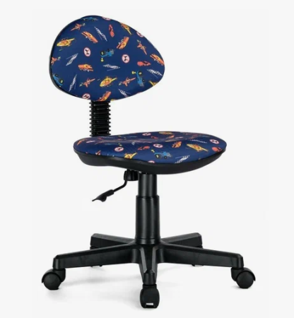 Кресло Стар б/п Машинки на синем фоне