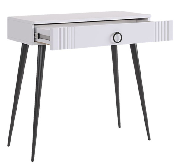 Ева Туалетный столик-2/Белое дерево/Белый матовый