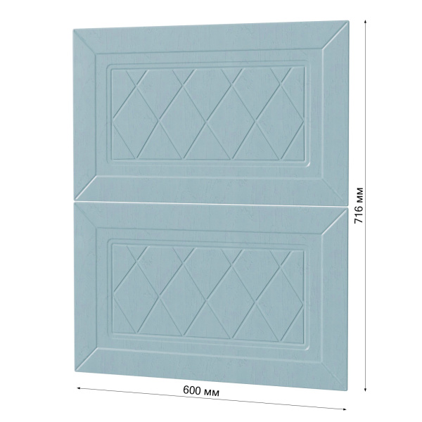 Фасад РОМБ голубой 2 ящика 600