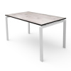 Стол Ареа,1400(+400)*800, металл БЕЛЫЙ+пластик (Бискайская сосна) B2