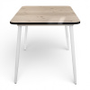 Стол Корсика,1200(+400)*800, бабочка,металл белый, пластик Биск.сосна, B1