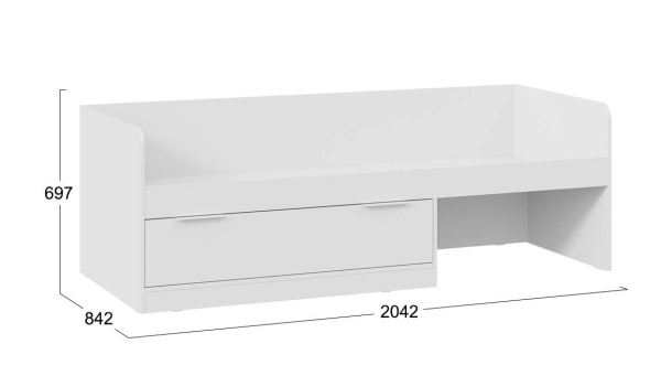 Марли Кровать комбинированная (800)Тип1 Белый 