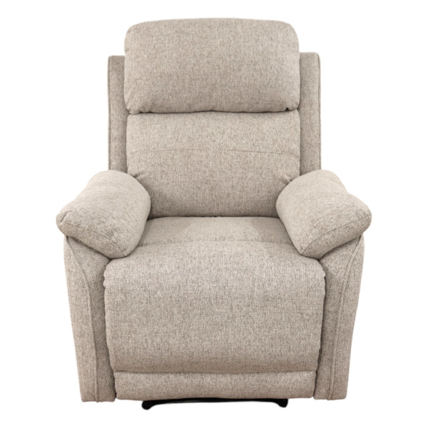 Кресло-реклайнер SX-81384 ткань лен NEVE 13 light grey, 12,9 RMB /метр ручн. рег. спинки