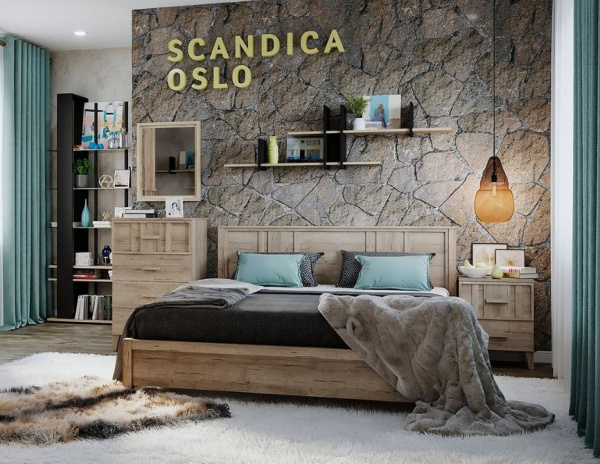 Кровать с основанием 1800*2000 Scandica Oslo