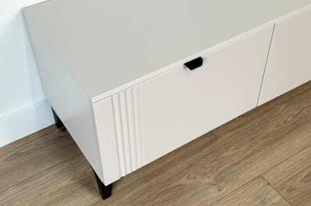 Тумба Рич кашемир/фрапучино матовый/черный