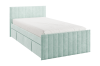 Кровать с ящиками Твикс 90х200 см (мята (велюр))