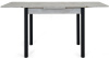 Стол Милан-2 EVO 120х80 (+30+30) Светлый цемент+нога №4 Черный