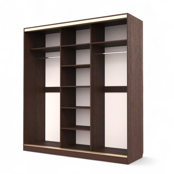 Шкаф-купе БН-61 3дв 2100х600х2200 Венге/золото 